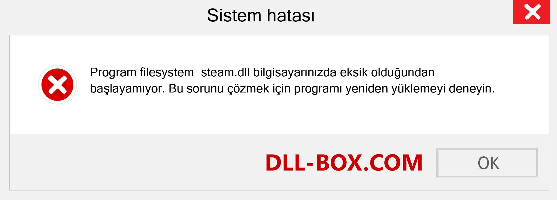 filesystem_steam.dll dosyası eksik mi? Windows 7, 8, 10 için İndirin - Windows'ta filesystem_steam dll Eksik Hatasını Düzeltin, fotoğraflar, resimler